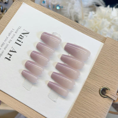 Autocollants pour ongles faits à la main avec dégradé de couleurs pures Taro