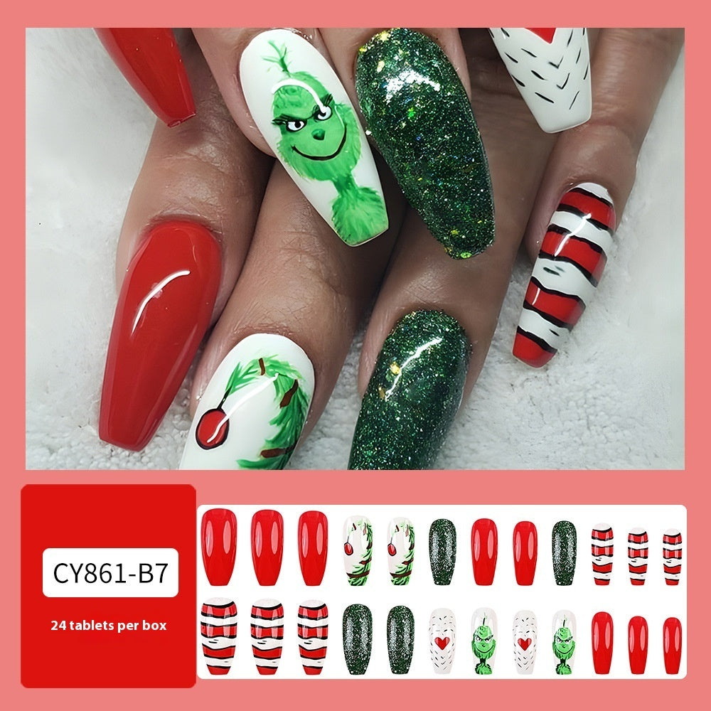 Christmas Wear Fake Nails Nail Sticker