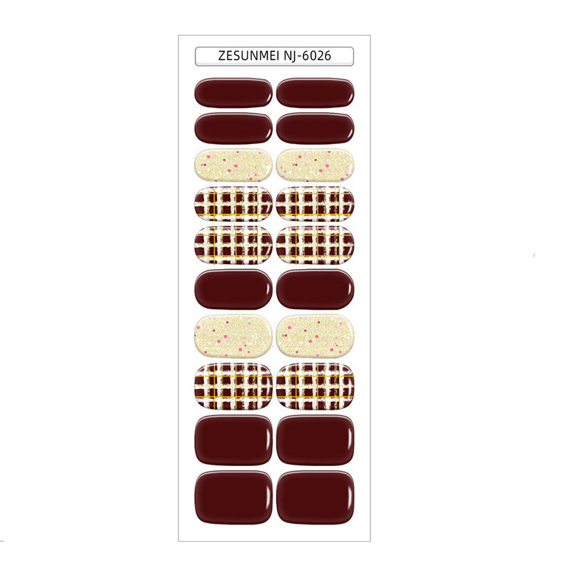 Autocollants pour ongles semi-polymérisés couleur bonbon UV