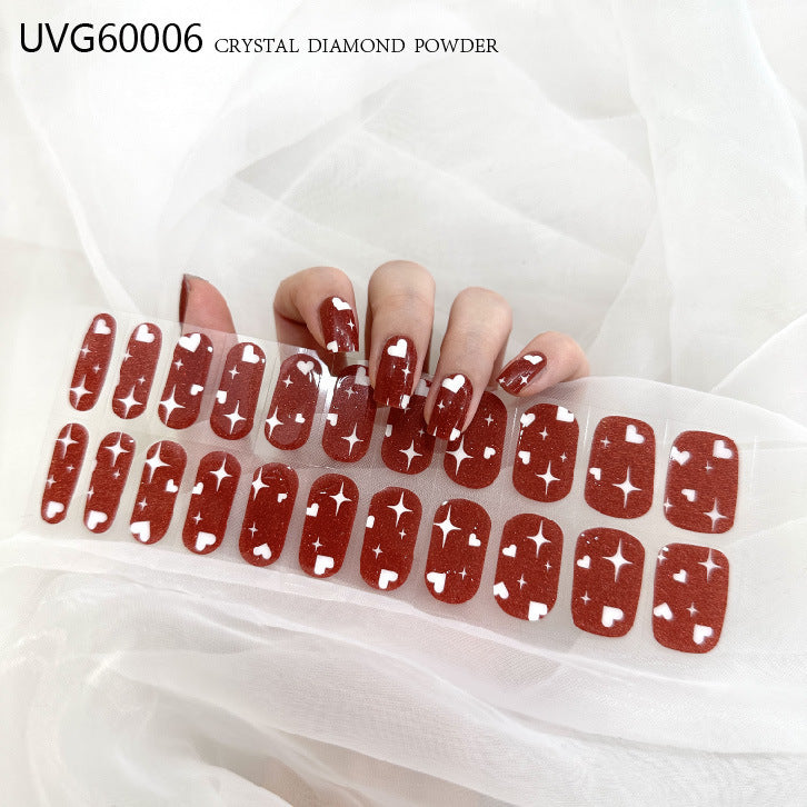 Blush Nail Stickers Uv Semi-baked Gel