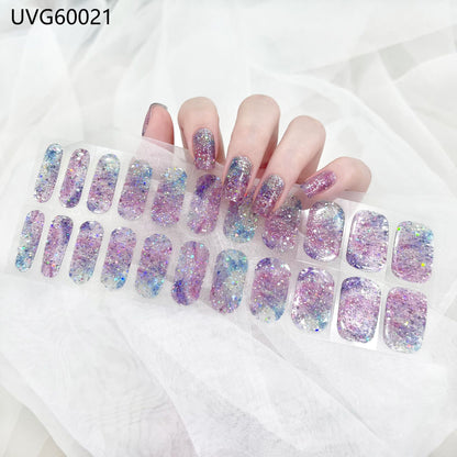 Blush Nail Stickers Uv Semi-baked Gel