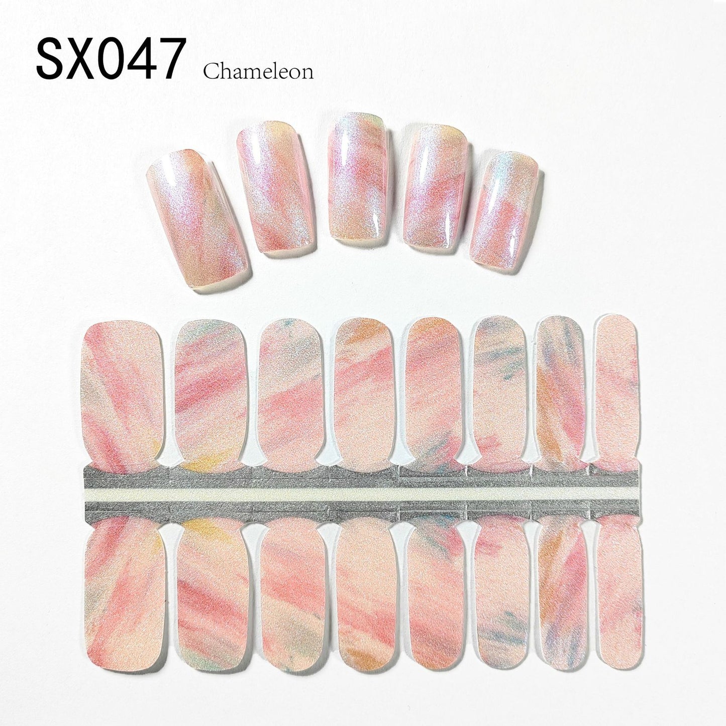 Starry Sky Nail Stickers Oil Film Color Changing