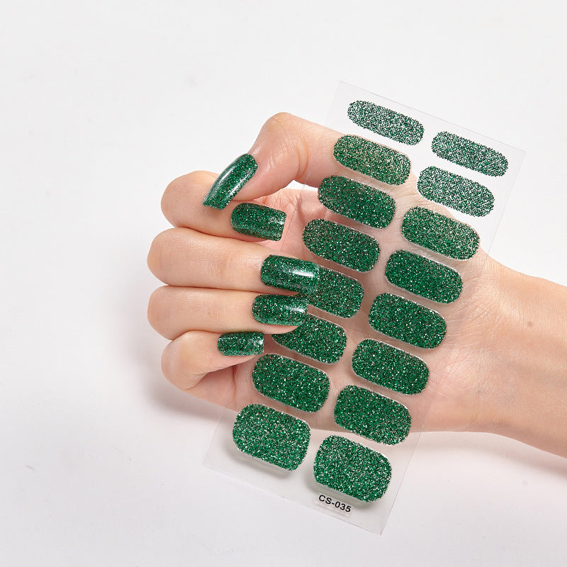 Solid Color 16 Small Stickers Nail Stickers Simple Nail Stickers