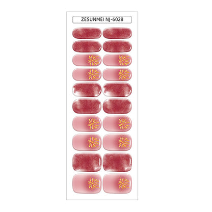 Autocollants pour ongles semi-polymérisés couleur bonbon UV