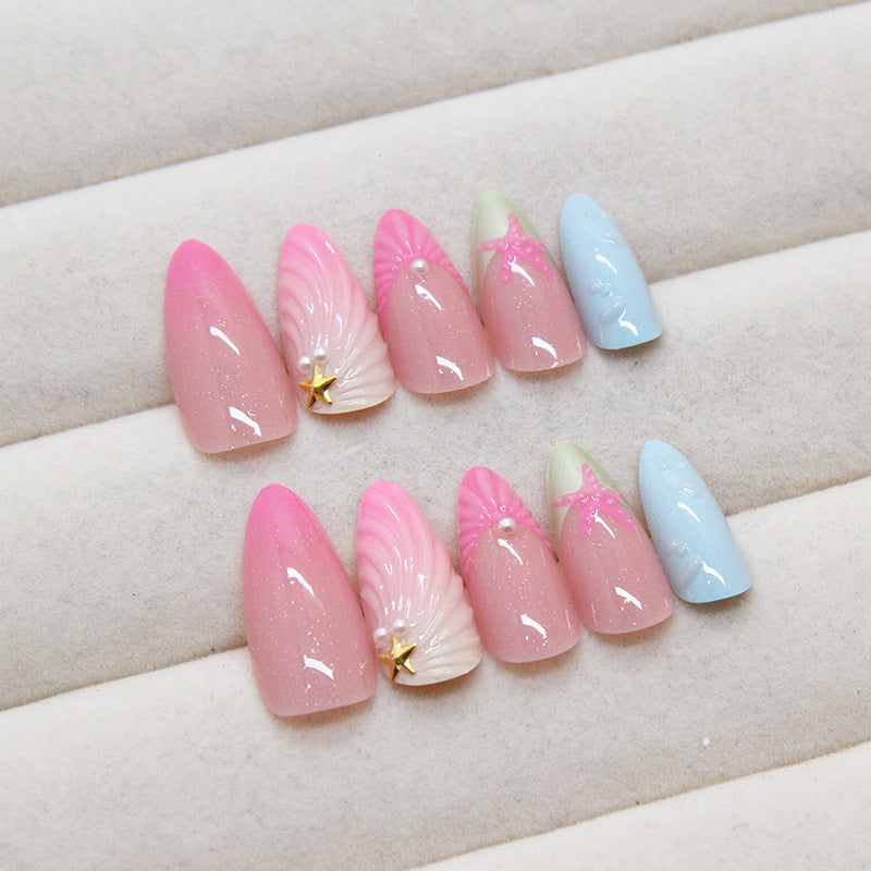 Summer Nail Stickers Removable Nail Fake Nails