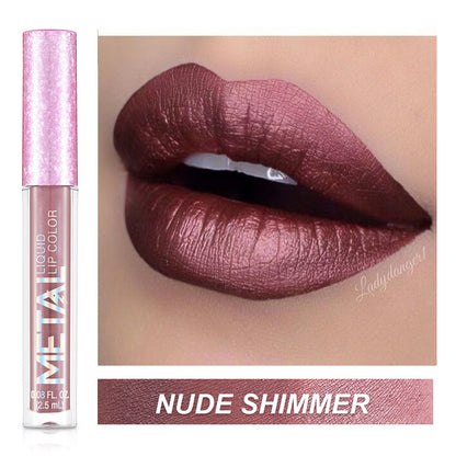 Metal Lip Gloss Waterproof Lipstick