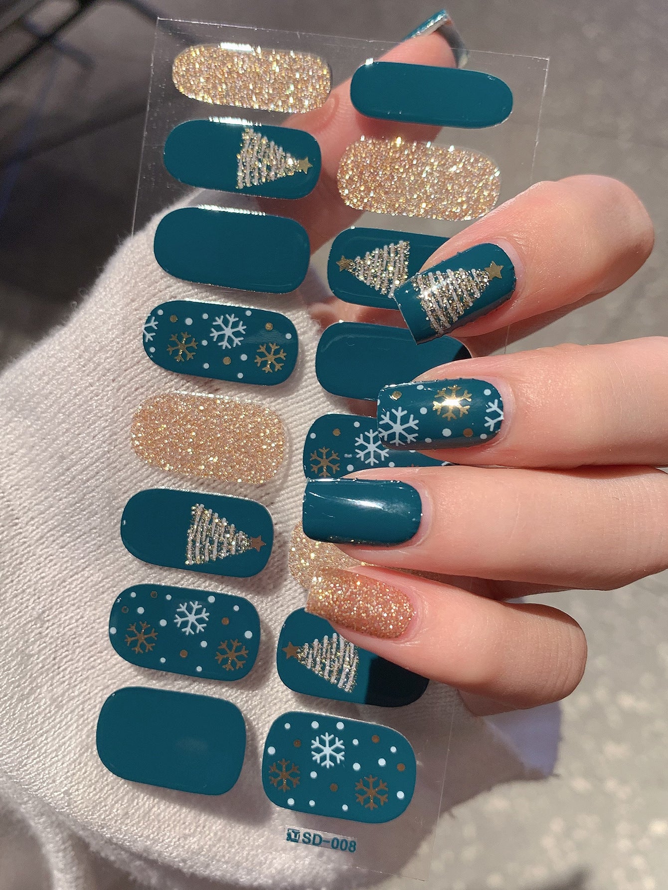 Autocollants pour ongles de style Noël tendance