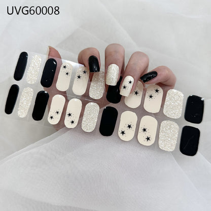 Blush Nail Stickers Uv Semi-baked Gel