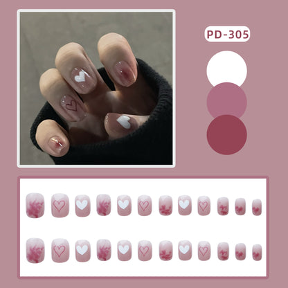 Wear Nail Manicure Fake Nail Tip Stickers Finished Product Nail Tip Frosted Ballet Nail Sticker