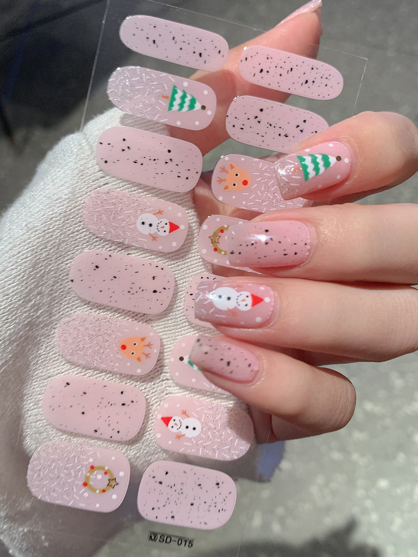 Autocollants pour ongles de style Noël tendance