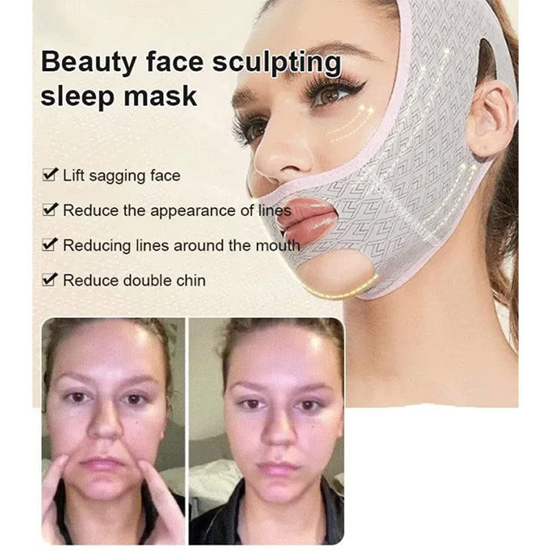 Outil de soutien du visage Masque de levage pour sculpture du visage non fin Bandage facial non fin