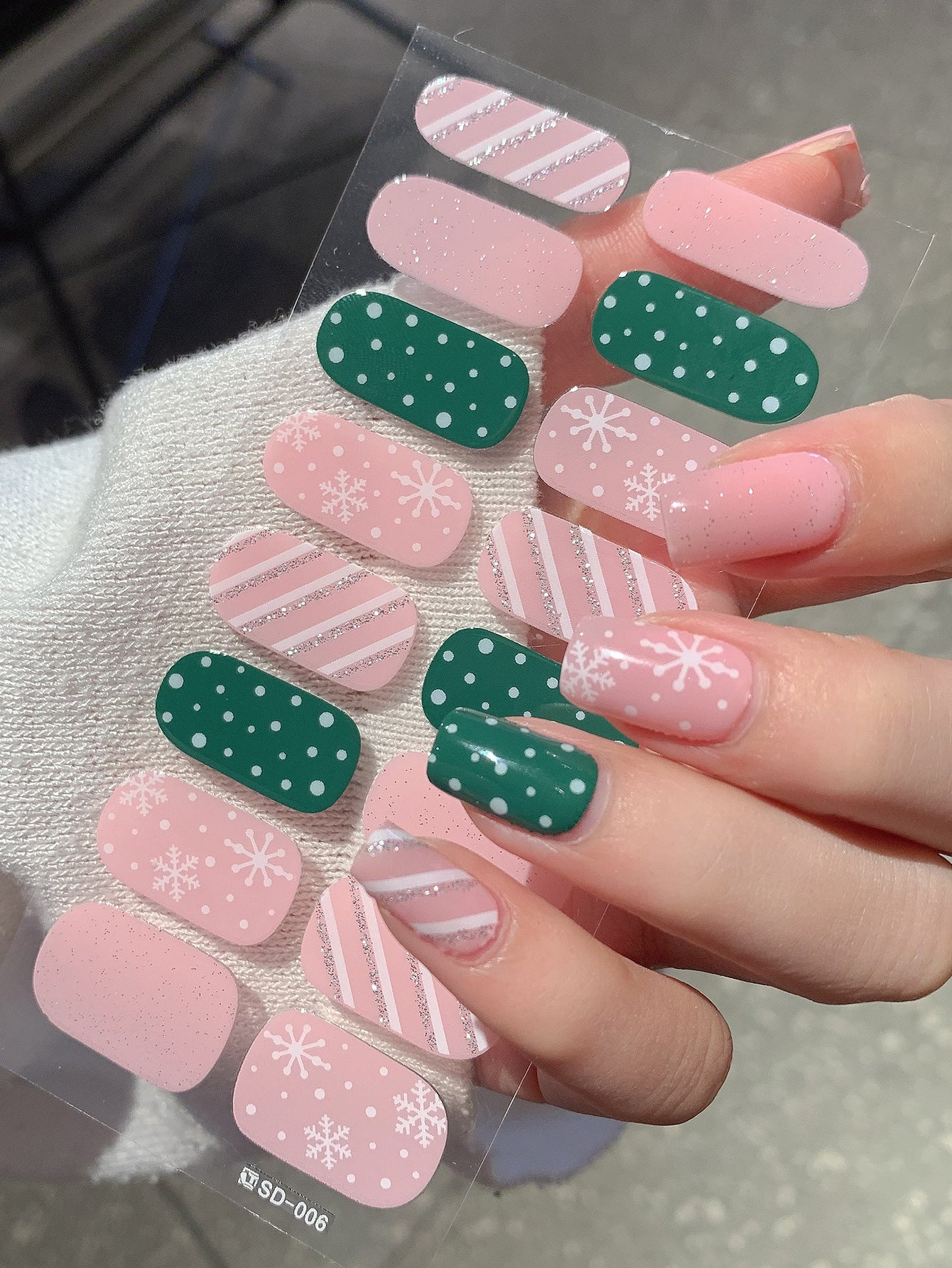 Autocollants pour ongles de style Noël tendance