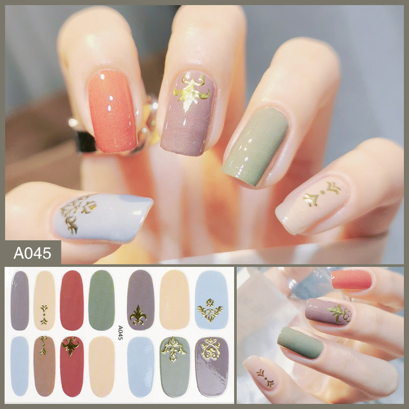 Nail Stickers Female Manicure Full Stickers Finished 3d Waterproof