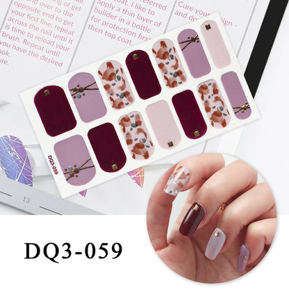 Autocollants pour ongles en couleur Nail Art Simple Fashion