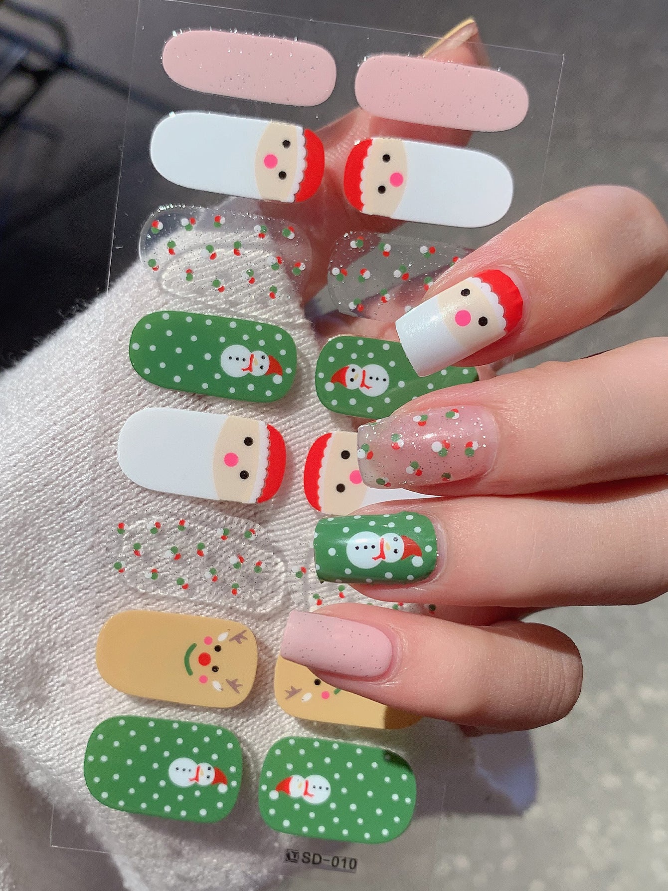 Autocollants pour ongles de style Noël tendance