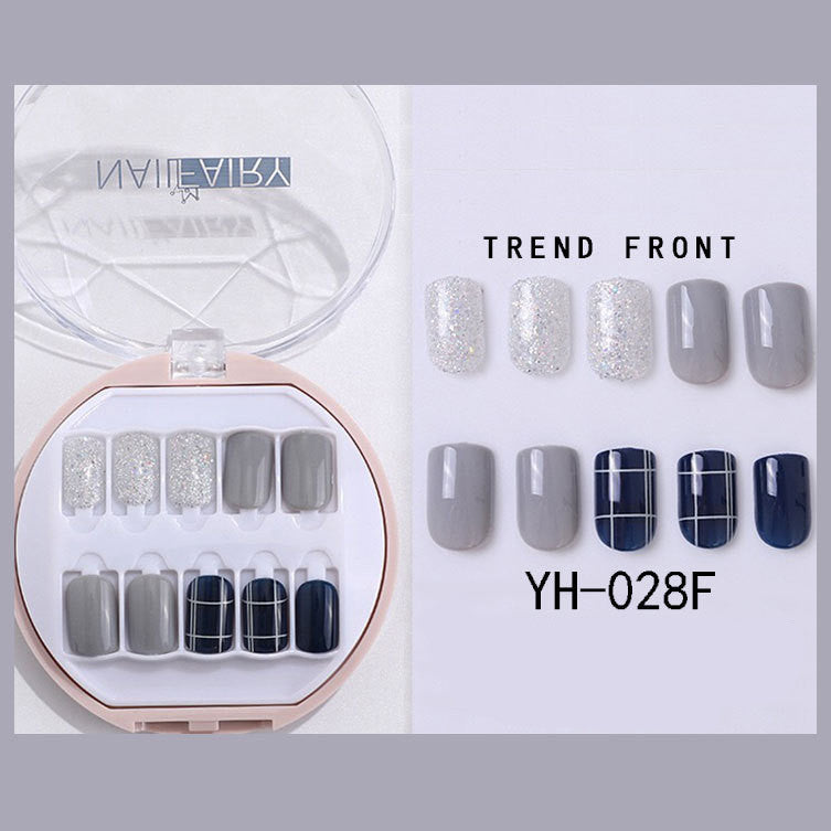 Korean Wearable Nail Art Short 30 Pieces In A Box Waterproof Removable Nail Art Ins Manicure Fake Nails