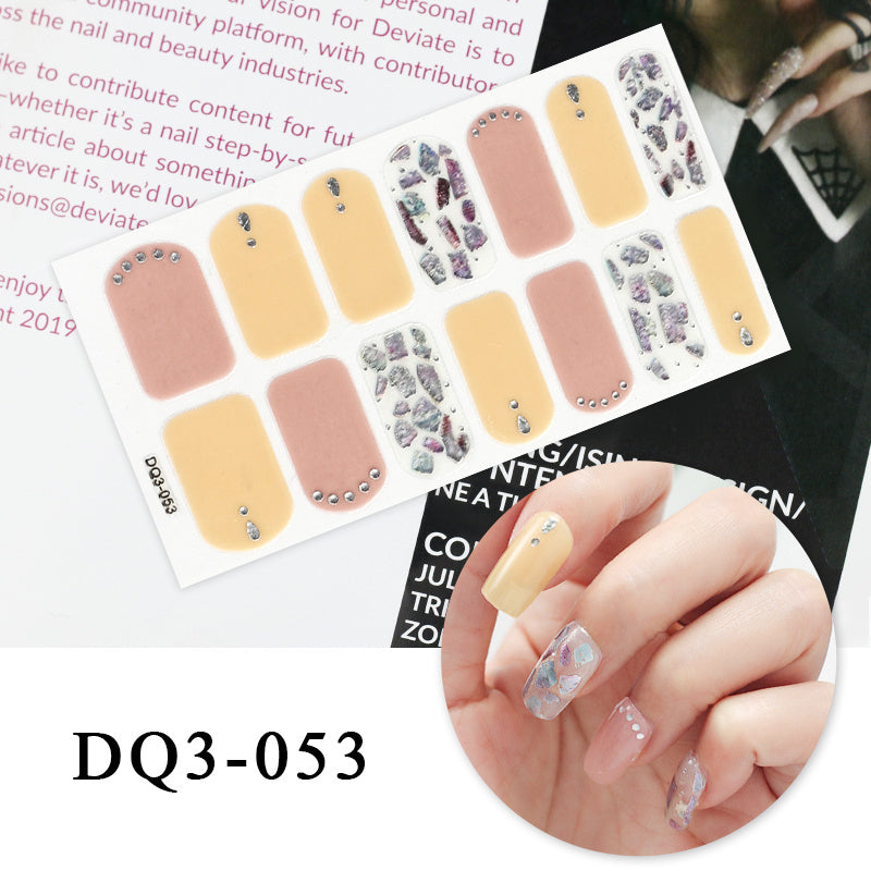 Autocollants pour ongles en couleur Nail Art Simple Fashion