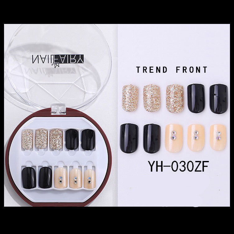 Korean Wearable Nail Art Short 30 Pieces In A Box Waterproof Removable Nail Art Ins Manicure Fake Nails