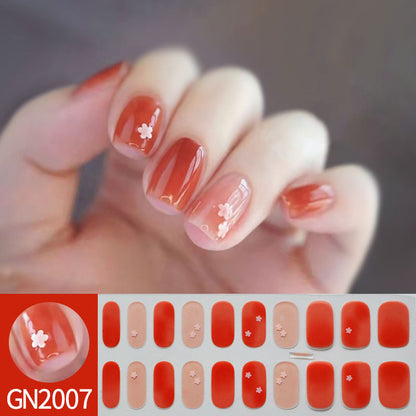 Simple Autumn And Winter Gel Nail Stickers