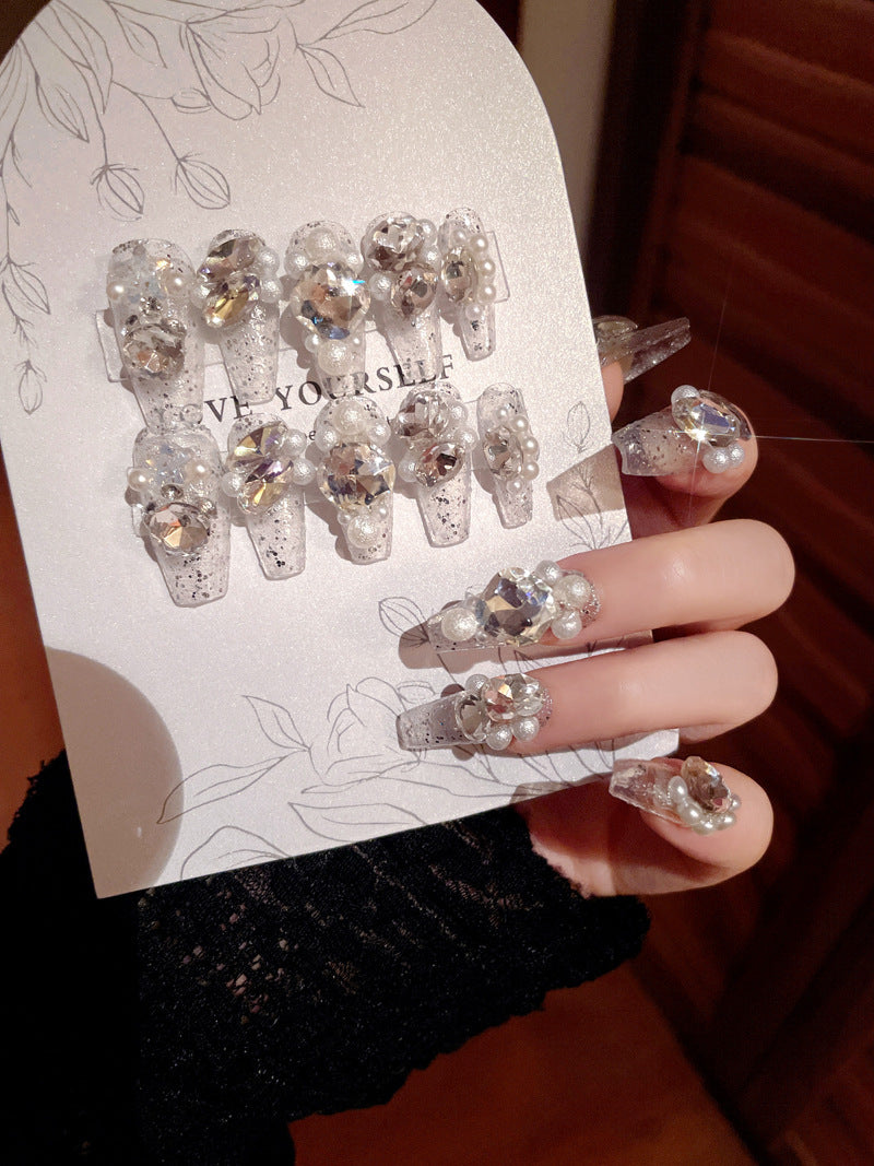 Rhinestone Manicure Wear Nail Pure Desire Wind Nail Patch Wear Nail Diamond Nail Stickers