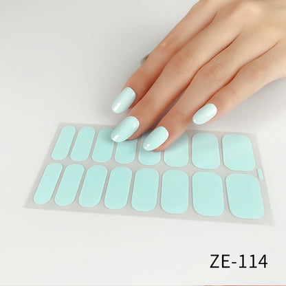 Solid Color Waterproof Nail Stickers