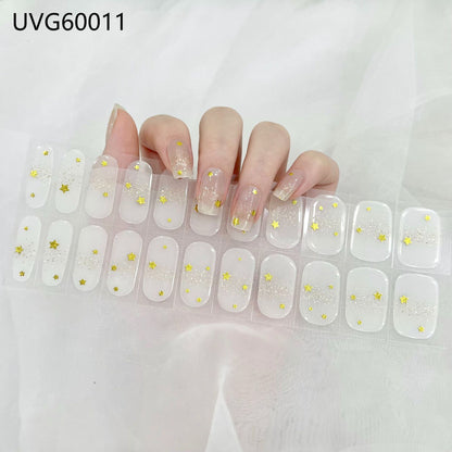 Blush Nail Stickers Uv Semi-baked Gel