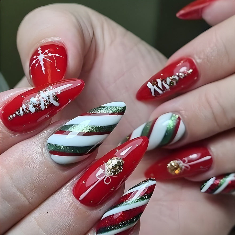 Christmas Wear Fake Nails Nail Sticker