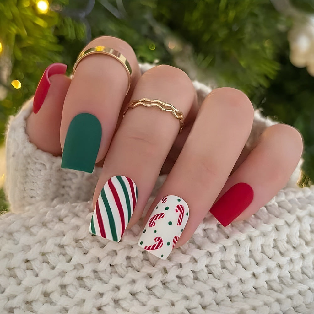 Christmas Wear Fake Nails Nail Sticker