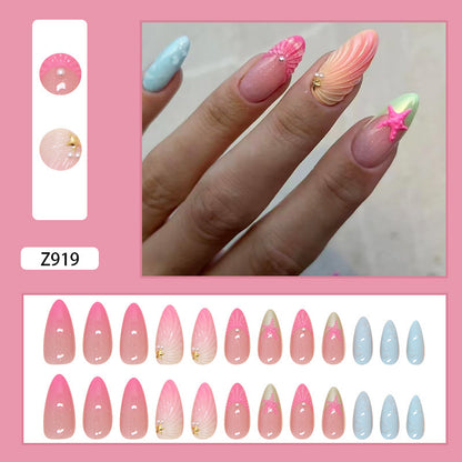 Summer Nail Stickers Removable Nail Fake Nails