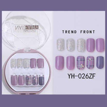 Korean Wearable Nail Art Short 30 Pieces In A Box Waterproof Removable Nail Art Ins Manicure Fake Nails