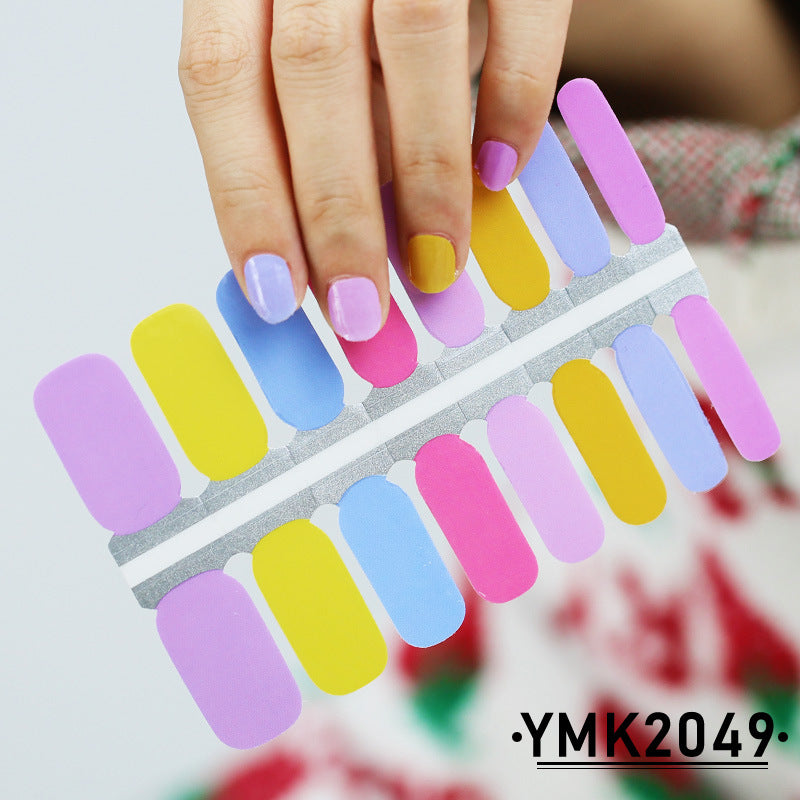 Solid Color Stickers Nail Film