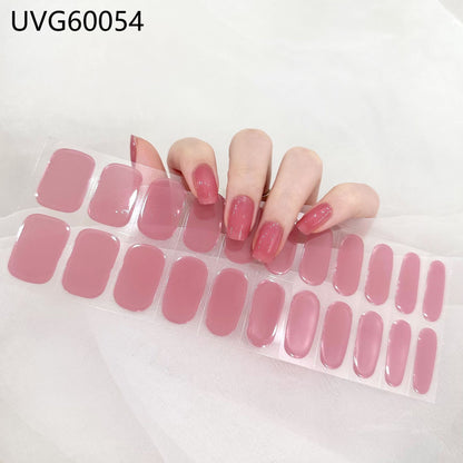 Blush Nail Stickers Uv Semi-baked Gel