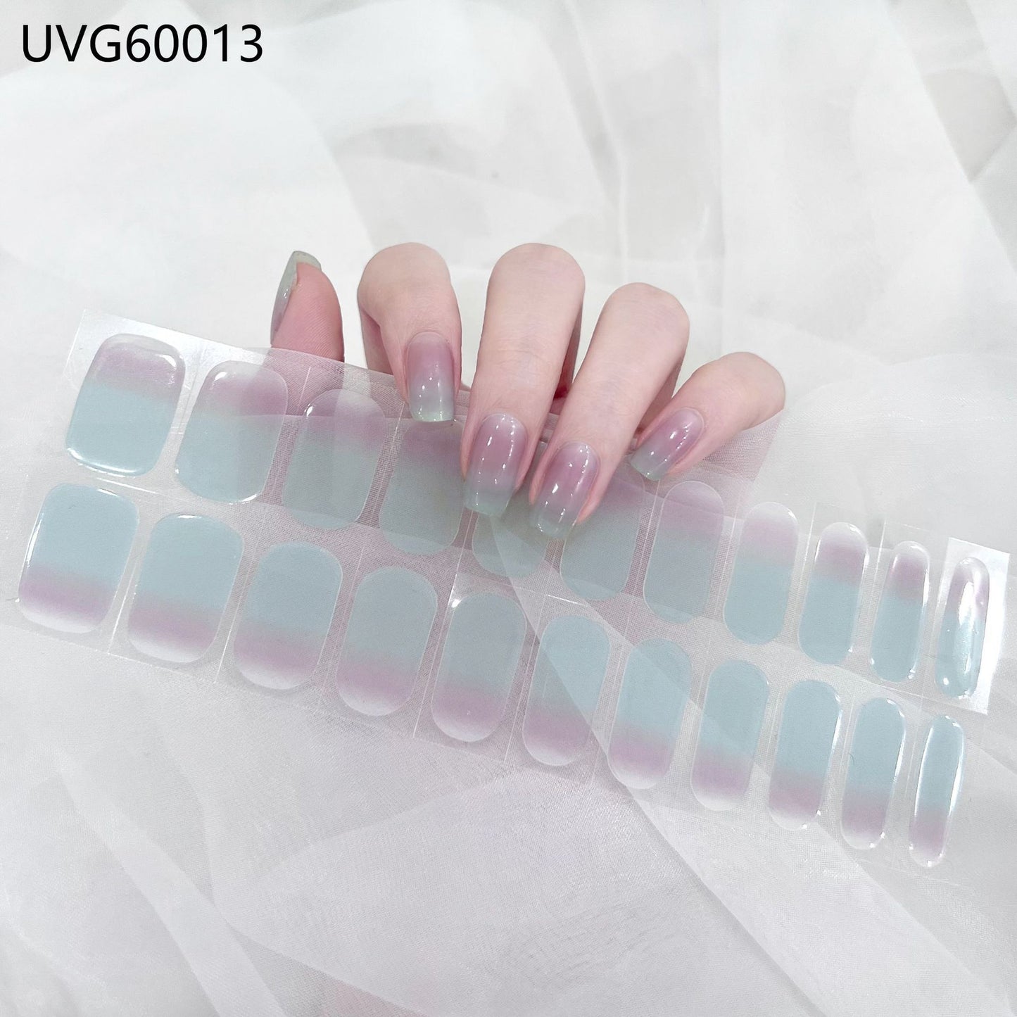 Blush Nail Stickers Uv Semi-baked Gel