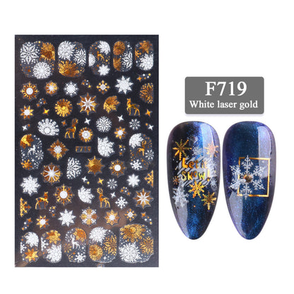 Nail Art Stickers 3d Christmas Series Two-color