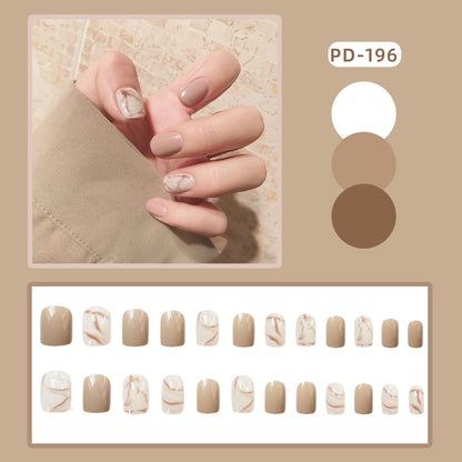 Wear Nail Manicure Fake Nail Tip Stickers Finished Product Nail Tip Frosted Ballet Nail Sticker