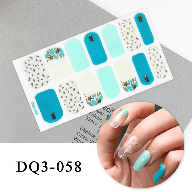 Autocollants pour ongles en couleur Nail Art Simple Fashion