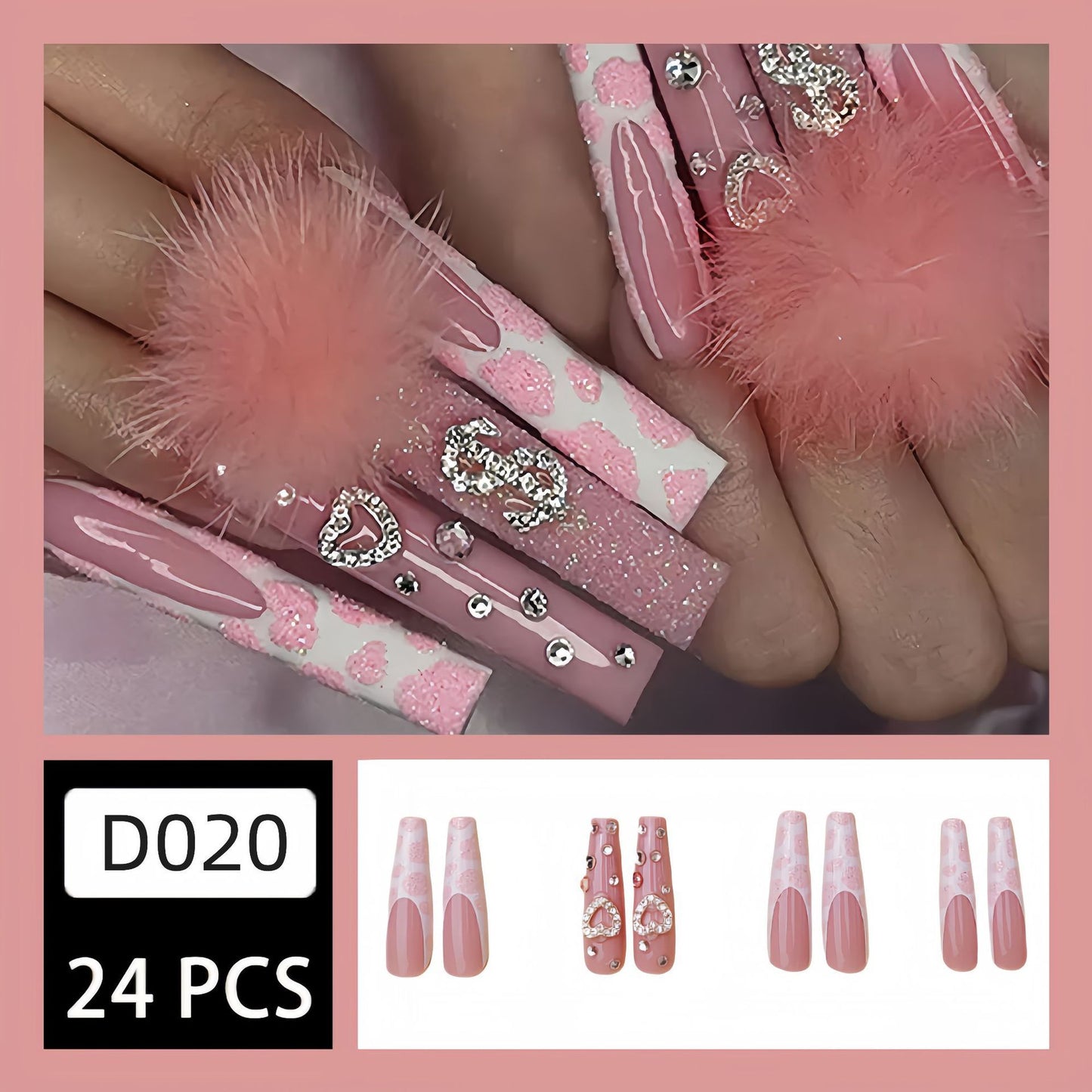 Cotton Candy Ball Diamond Wear Ballet Armor Gentle Girl Fake Nails