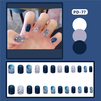 Wear Nail Manicure Fake Nail Tip Stickers Finished Product Nail Tip Frosted Ballet Nail Sticker