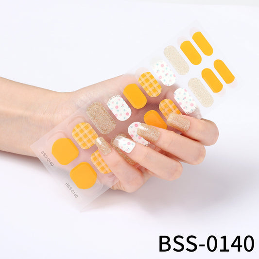 Gel Nail Stickers 3d Semi-cured Nail Stickers European And American UV Nail Semi-baked Nail Stickers Paper